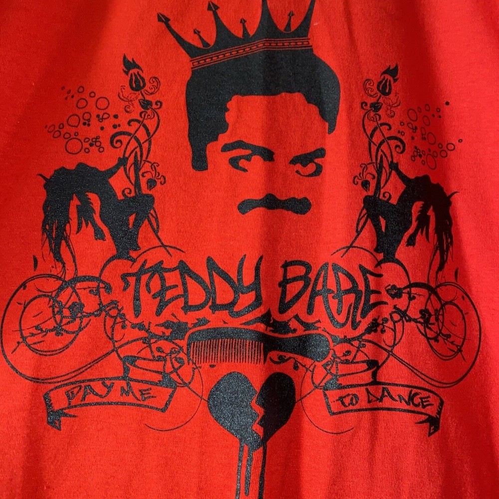 Teddy Bare Red Mens T-Shirt Large Gildan Graphic tee Stripper “Pay Me To Dance”